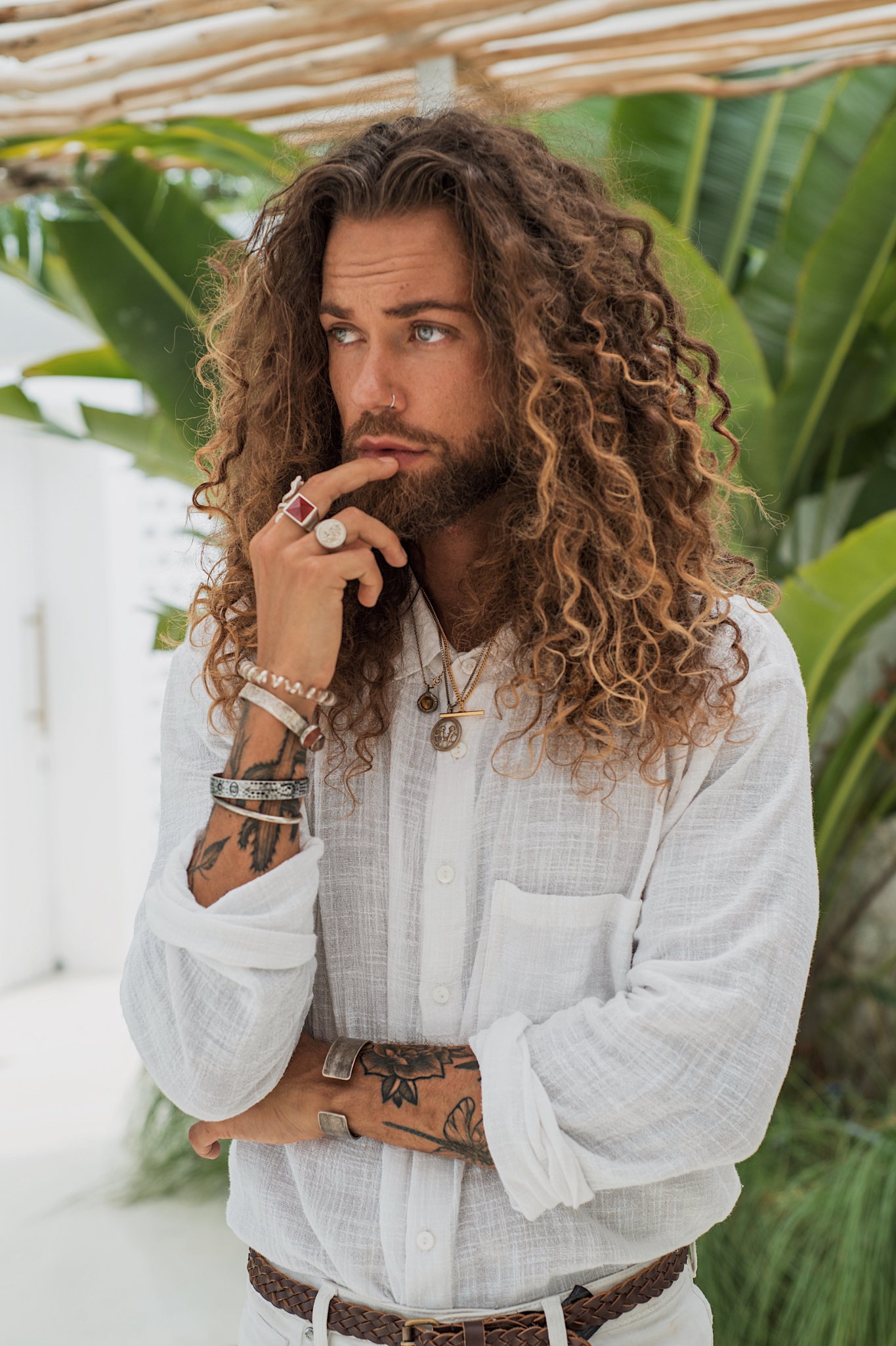 BOHO SHIRT LINEN WHITE - Main Image